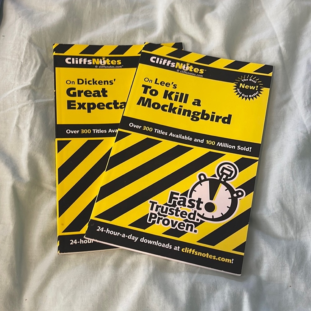Cliffs Notes; To Kill a Mockingbird and Great Expectations.  Excellent condition